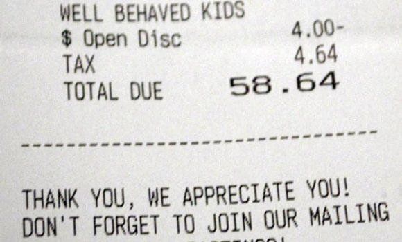 Kids rewarded for good manners at restaurant