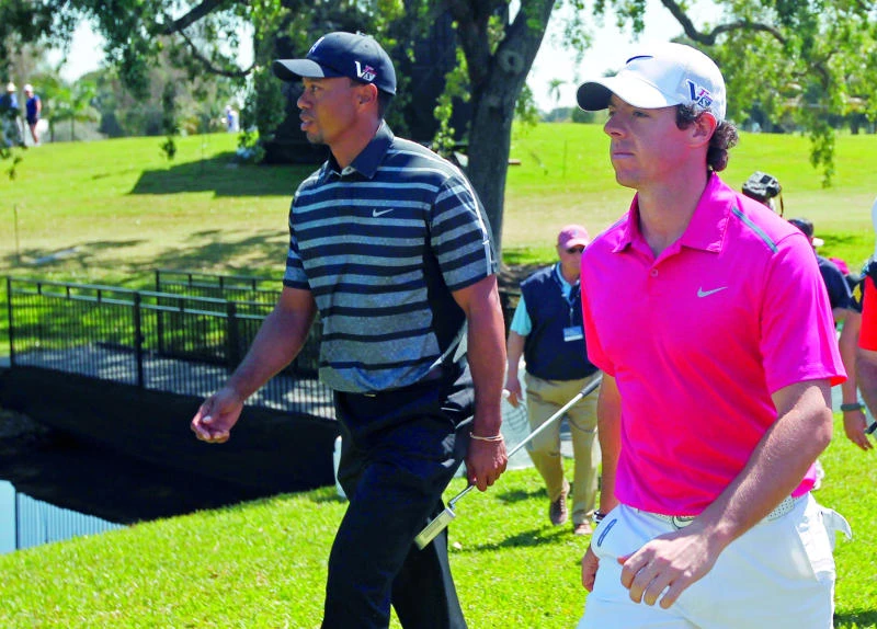 Woods tied for lead at Doral as McIlroy struggles