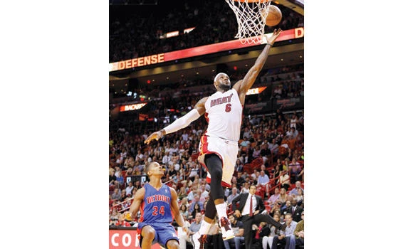 Streak now 25 as Heat pull away in 2nd half to beat Pistons