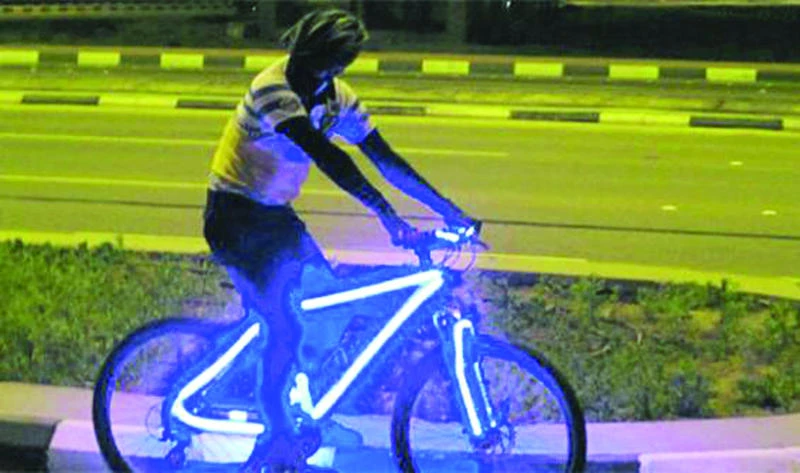 Saudi man invents unique bicycle to avoid collisions