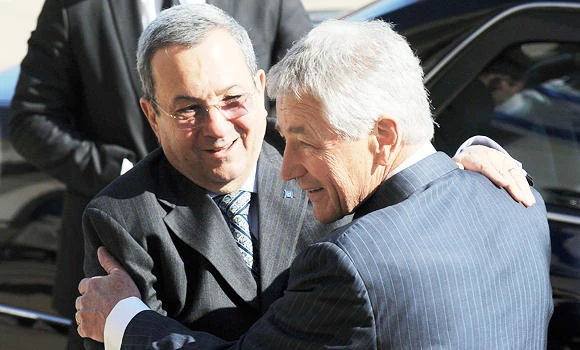 Hagel meets with Israeli minister, pledges support