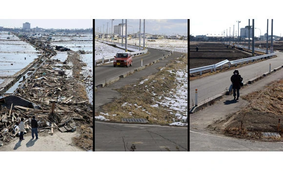 Images of Japan’s barren tsunami coast 2 years on