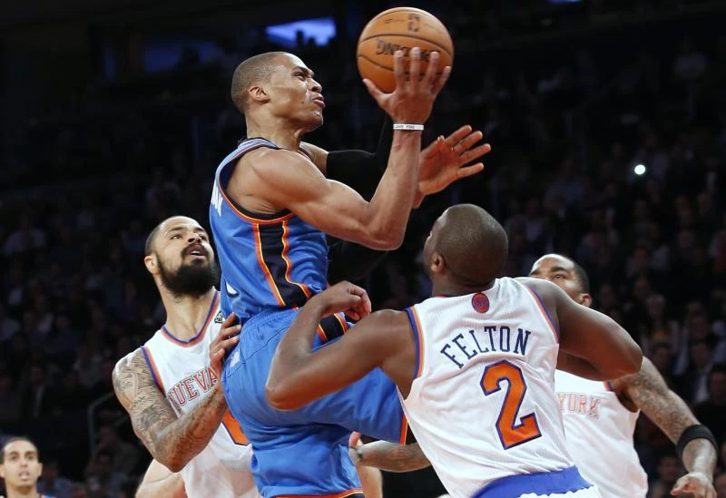 Durant’s Thunder edges Knicks