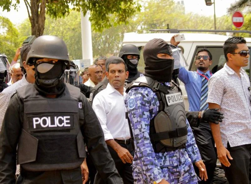 Ex-Maldives president arrested
