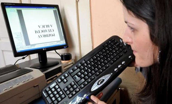Serbian woman sees the world upside down