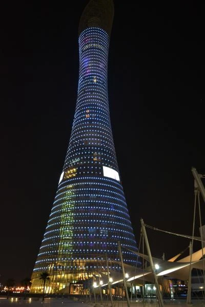 Torch Doha lights up blue to promote healthy cause