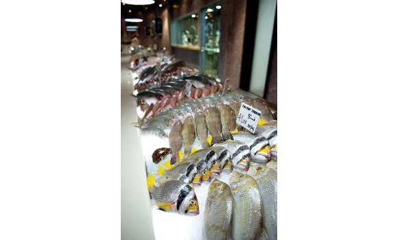 Tasty fresh fish at wonderful L’wzaar market in Qatar
