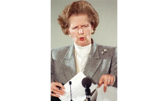 The Thatcher look, from handbag to true blue suits