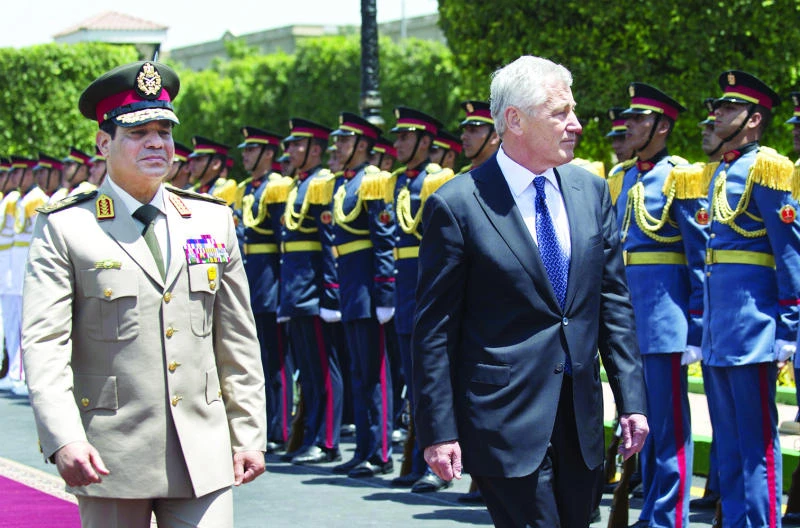 Pentagon chief arrives in Egypt on Mideast tour