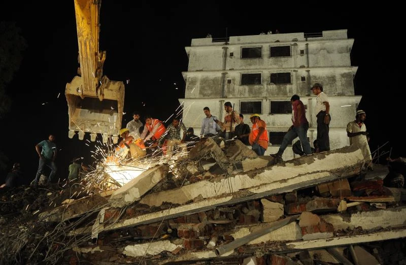 Building collapses in India; at least 41 dead