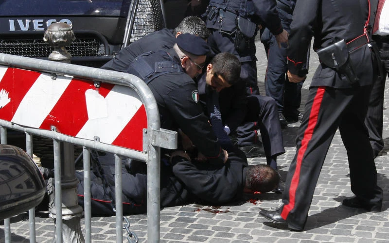Two wounded in shooting as new Italian govt sworn in
