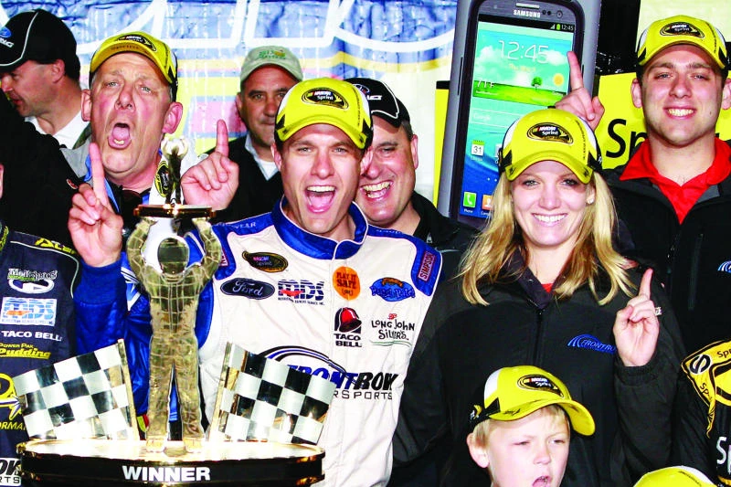 Ragan steals last-lap victory at wreck-filled Talladega