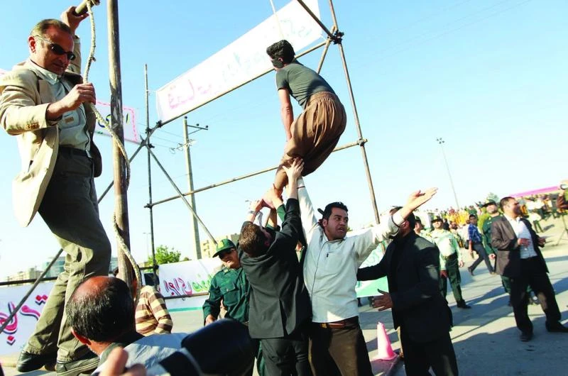 Iranian murderer pardoned as he swings from gallows