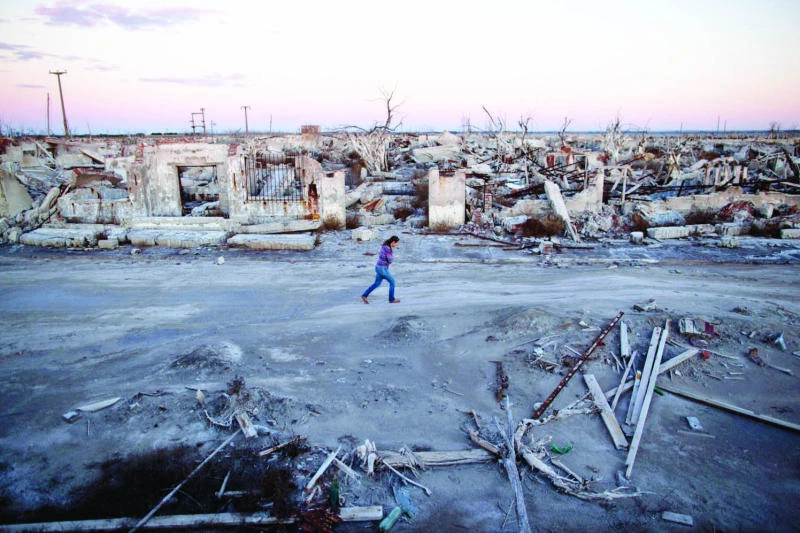 Eerie ghost town comes up for air