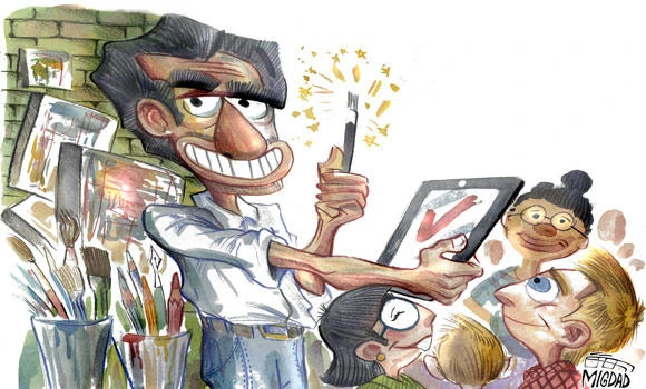Saudi artists stick to traditional paintbrush over digital stylus