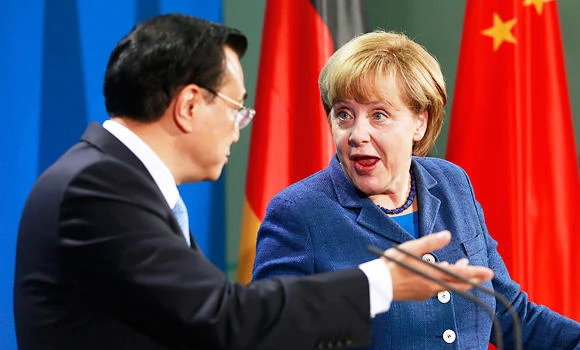 Merkel pledges to avert EU-China trade war