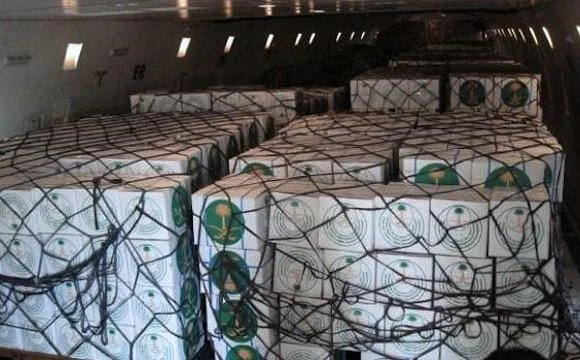 Saudi medical aid arrives at Arish Airport