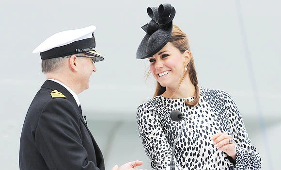 Princess Kate names new ship in last solo event before baby