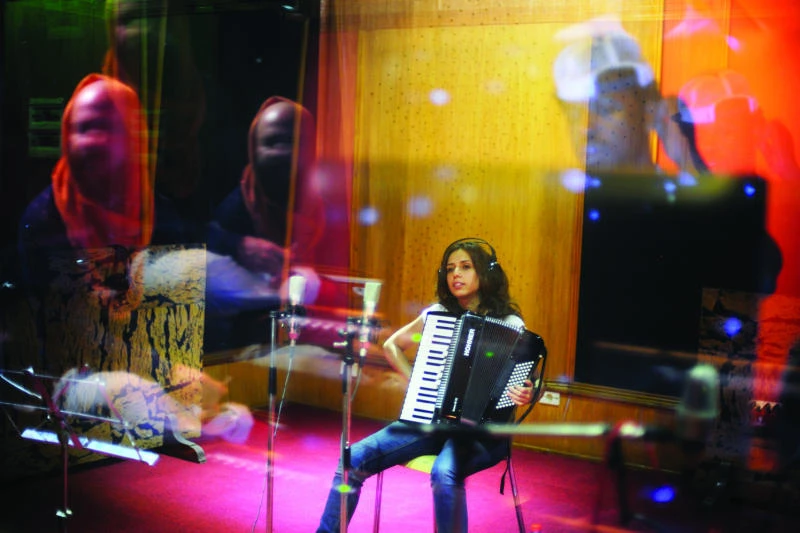 Egyptian singer eases her country's pain with accordion