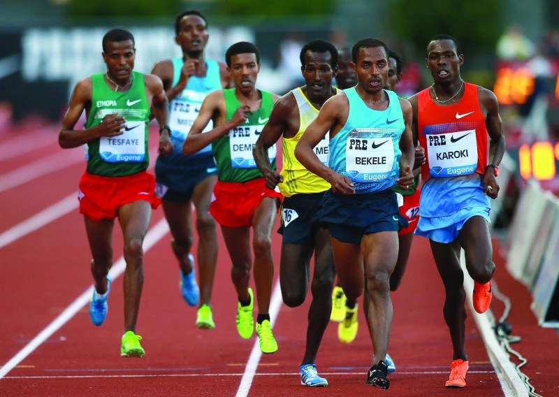 Bekele leads Ethiopian sweep in 10,000 meters
