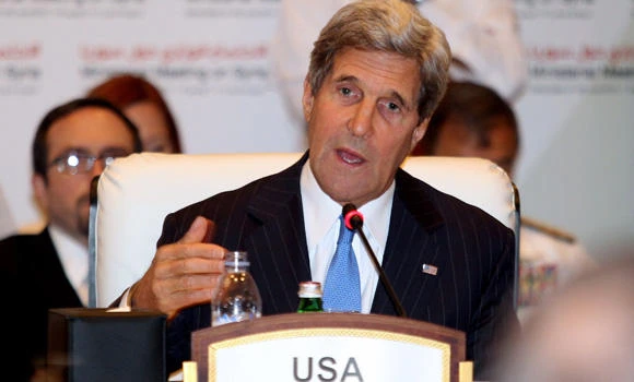 Kerry arriving for Jeddah talks
