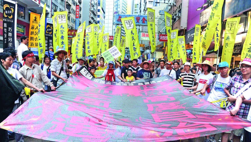 Hong Kong protesters demand democracy