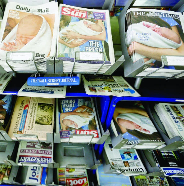 New prince rules Britain’s front pages