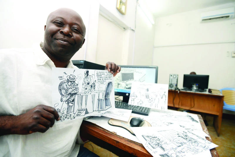 Congolese cartoonist writes humor out of nation’s tragedies
