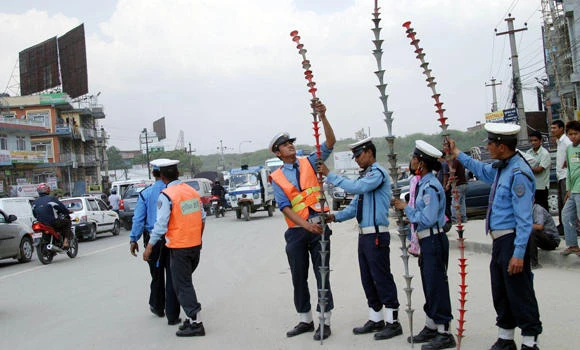 Nepal traffic police seek to tame blaring horns