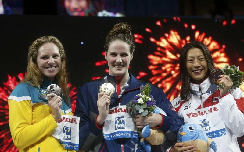 Franklin posts golden treble at swimming worlds