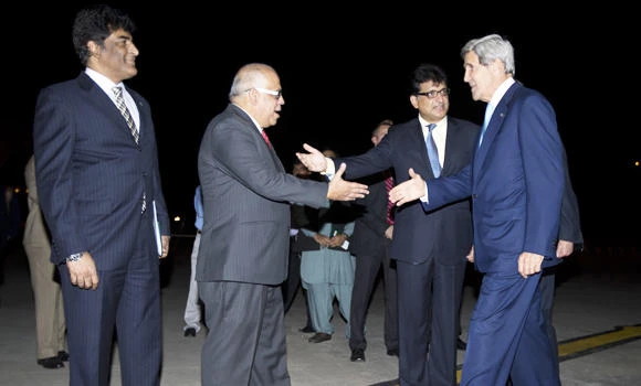 Kerry in Pakistan to discuss drones, Afghanistan