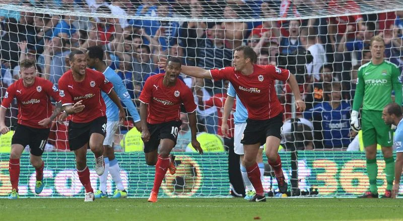 Cardiff shocker for Man City; Soldado sinks Swansea