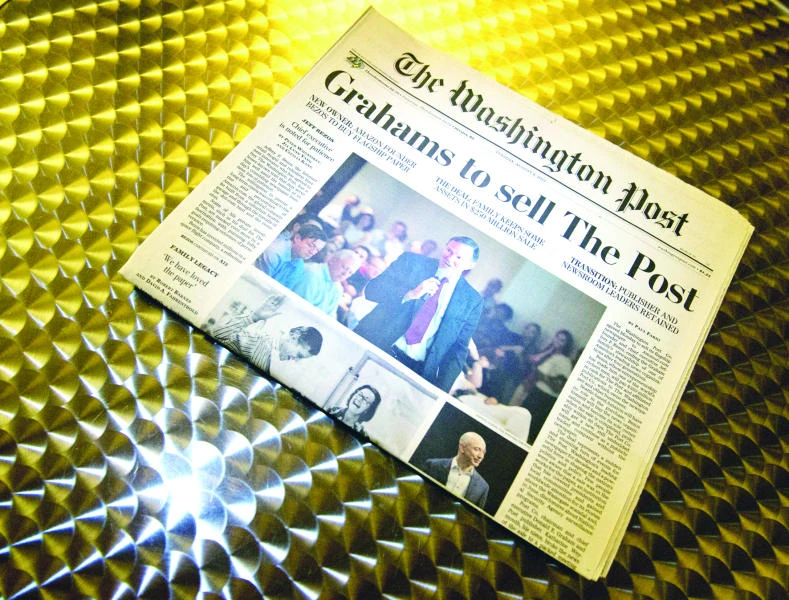 Challenges face Bezos as
he buys Washington Post