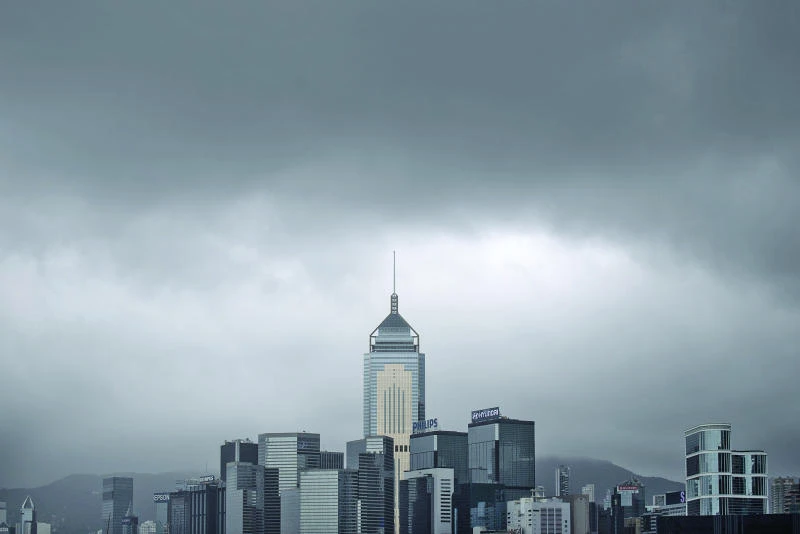 Cargo ship sinks as typhoon hits HK