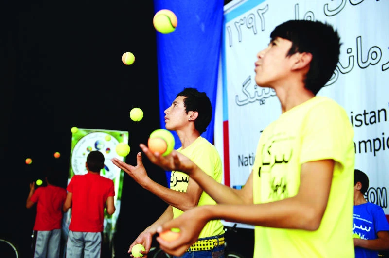 Teenage juggling champs spin for glory in Afghan finals