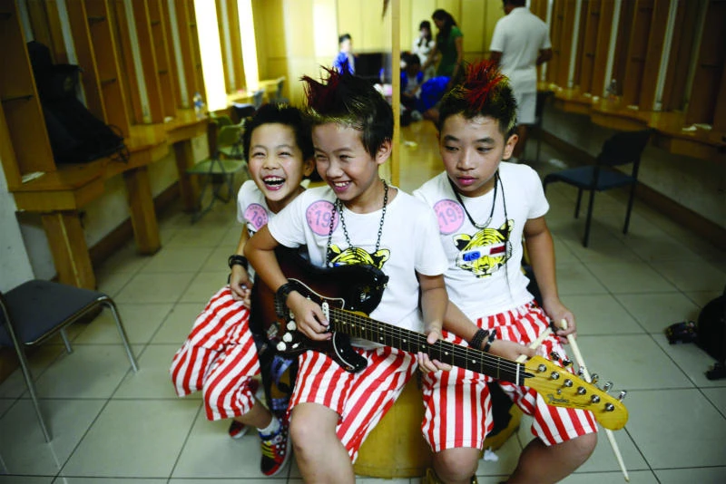 Clash of the mini-titans at Chinese school of rock