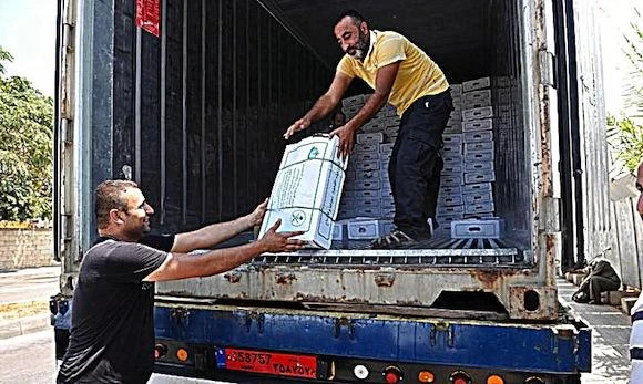 Sacrificial meat shipment arrives in Lebanon