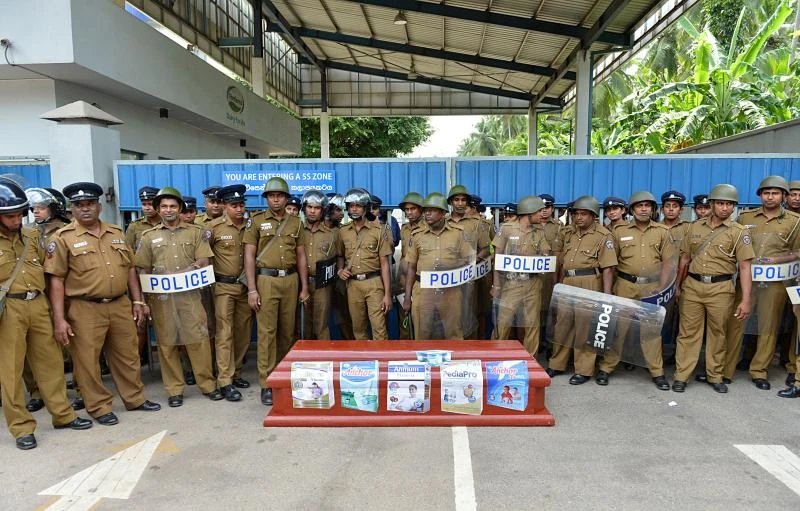 Sri Lankans protest New Zealand dairy giant
