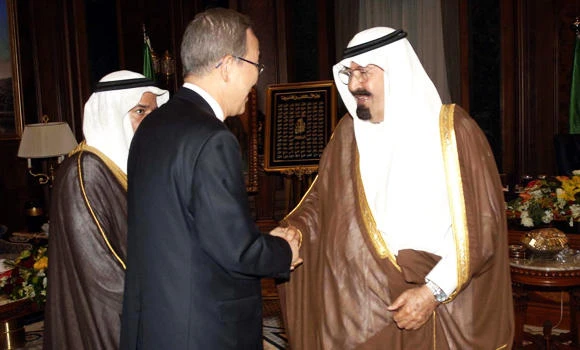 UN chief thanks King Abdullah for $100m donation