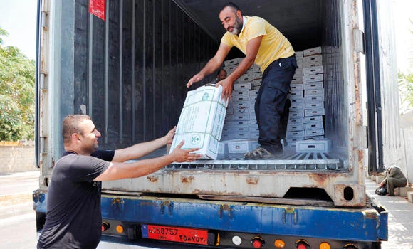 Meat distributed to Syrian refugees