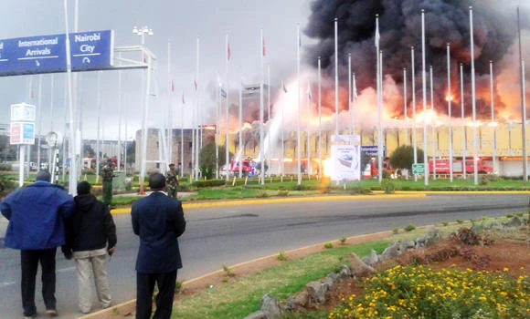 Big fire closes Nairobi airport; flights rerouted