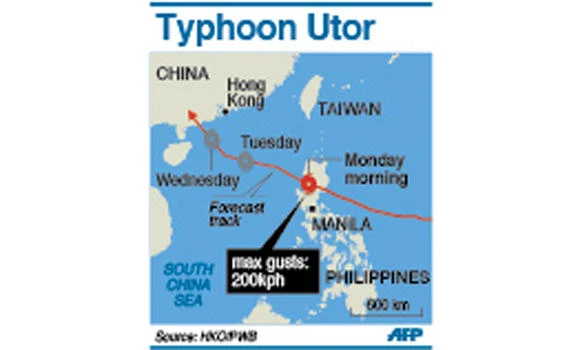 Typhoon batters Philippines; 2 dead, 44 missing