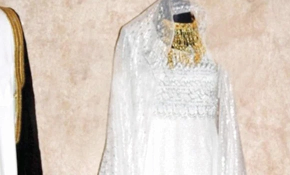 Unique bridal thobe on display in Qatif