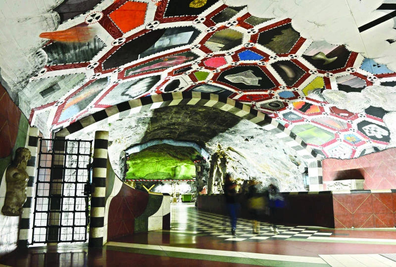 Art goes underground for Stockholm commuters