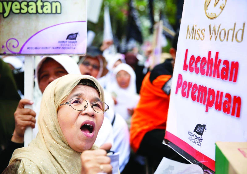 Protests against Miss World continue in Indonesia