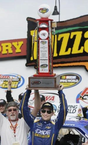 Buescher rules NASCAR Truck Series race in Iowa