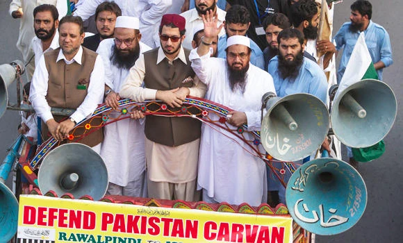 LeT founder leads mass rally in Islamabad