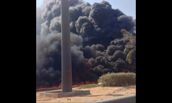 Diesel truck collision with SUV causes fire, one injury