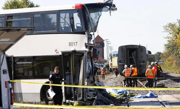 6 killed, dozens hurt as train and bus collide in Canada