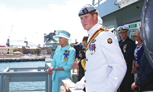 Prince Harry reviews royal fleet